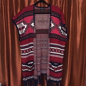 Forever 21 boho cardigan vest